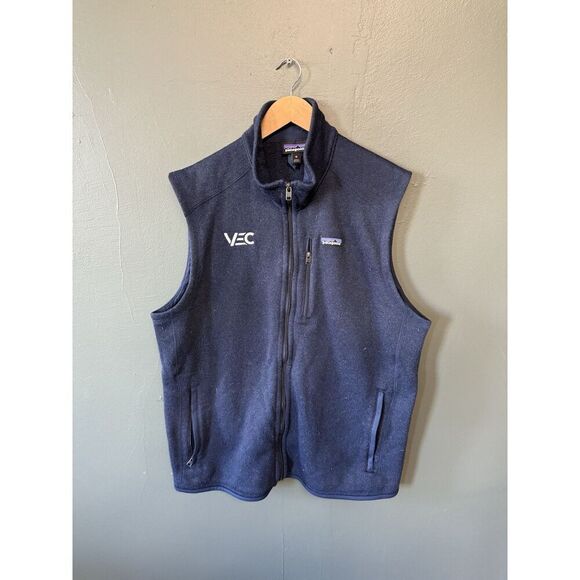 Patagonia Other - Patagonia Mens Blue Sleeveless Knit Full Zip Vest Size XL